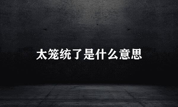 太笼统了是什么意思