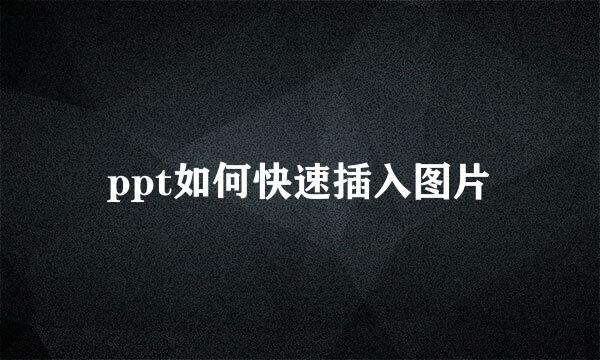ppt如何快速插入图片