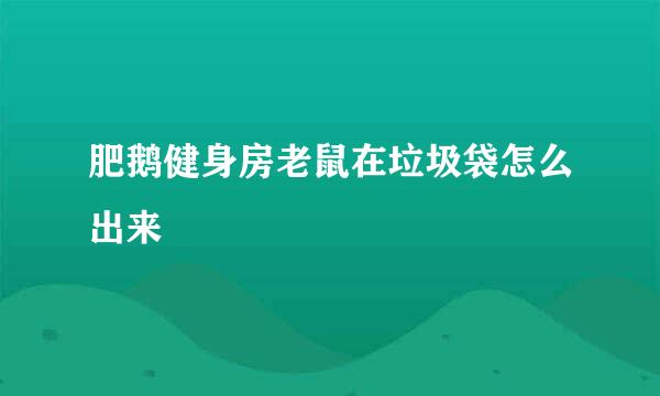 肥鹅健身房老鼠在垃圾袋怎么出来
