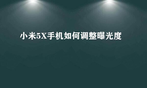 小米5X手机如何调整曝光度
