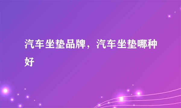 汽车坐垫品牌，汽车坐垫哪种好