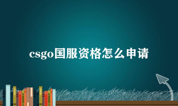 csgo国服资格怎么申请