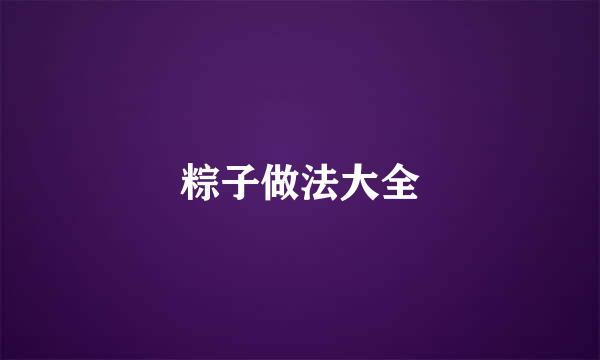 粽子做法大全