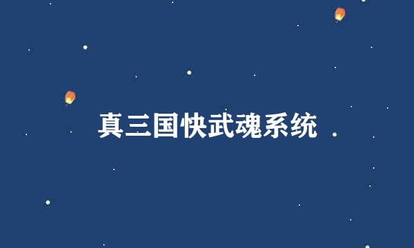 真三国快武魂系统