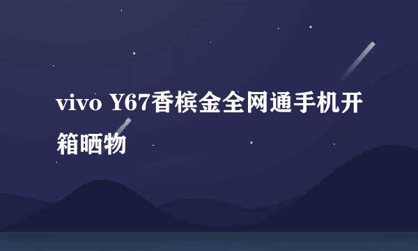vivo Y67香槟金全网通手机开箱晒物