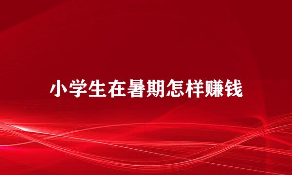 小学生在暑期怎样赚钱