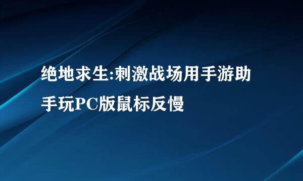 绝地求生:刺激战场用手游助手玩PC版鼠标反慢