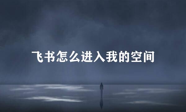 飞书怎么进入我的空间