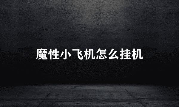 魔性小飞机怎么挂机