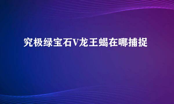 究极绿宝石V龙王蝎在哪捕捉