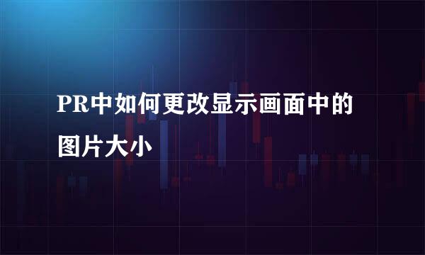 PR中如何更改显示画面中的图片大小