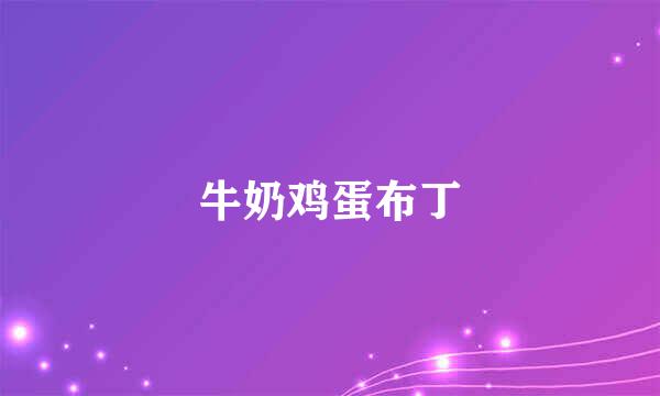 牛奶鸡蛋布丁
