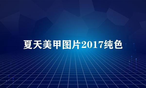 夏天美甲图片2017纯色