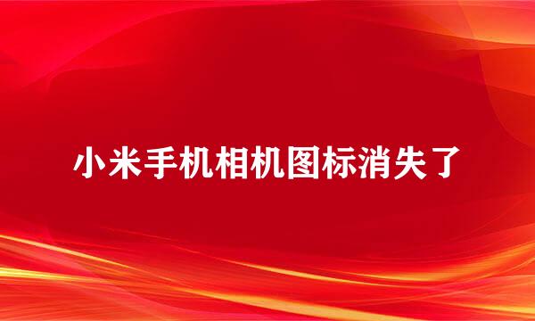 小米手机相机图标消失了
