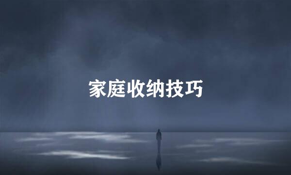家庭收纳技巧
