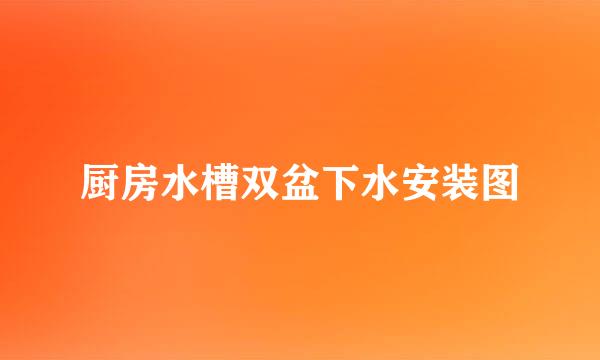厨房水槽双盆下水安装图