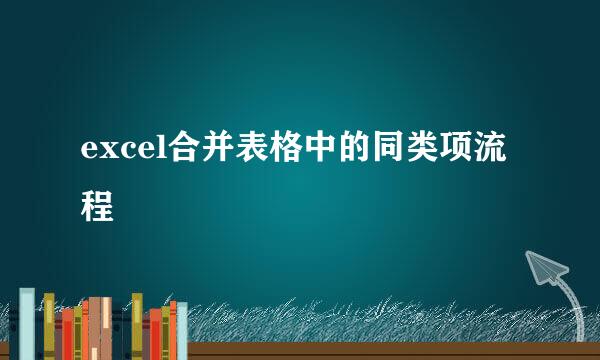 excel合并表格中的同类项流程