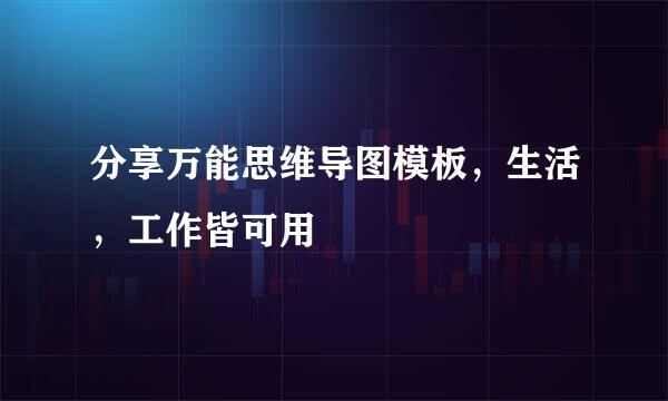 分享万能思维导图模板，生活，工作皆可用
