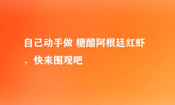 自己动手做 糖醋阿根廷红虾，快来围观吧