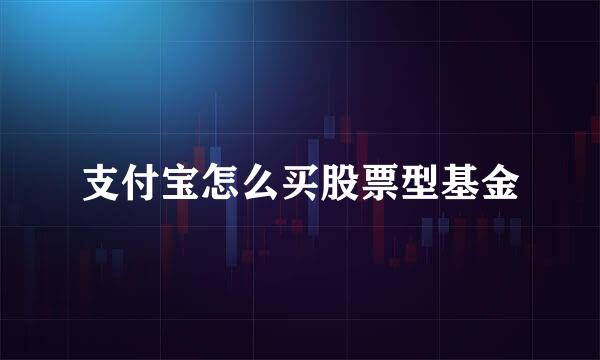 支付宝怎么买股票型基金