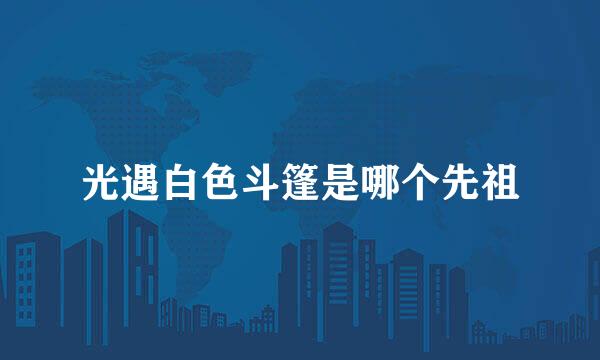 光遇白色斗篷是哪个先祖