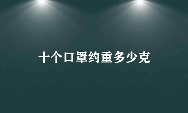 十个口罩约重多少克