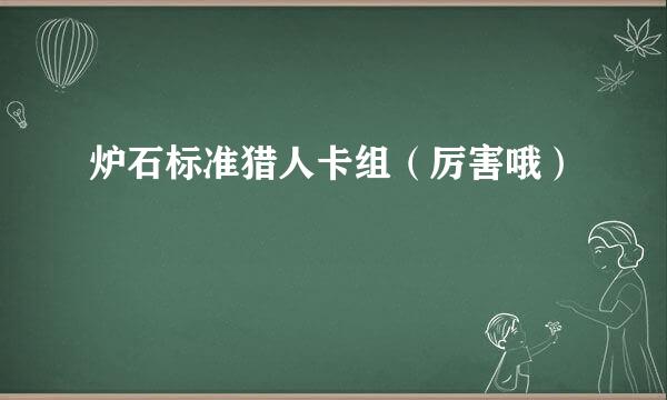 炉石标准猎人卡组（厉害哦）