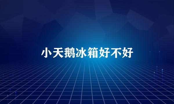 小天鹅冰箱好不好