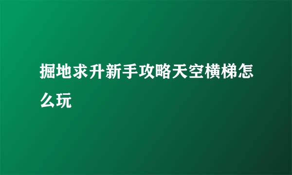掘地求升新手攻略天空横梯怎么玩
