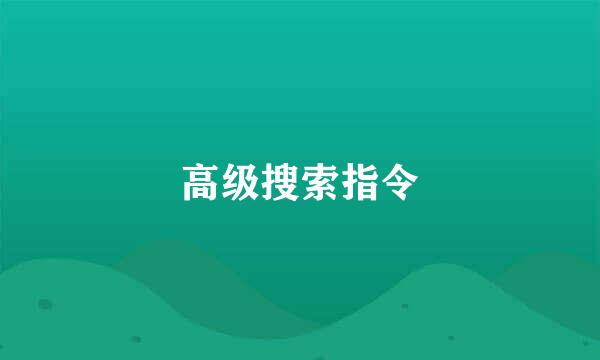 高级搜索指令