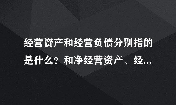 经营资产和经营负债分别指的是什么？和净经营资产、经营负债是什么关系