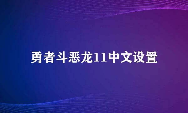 勇者斗恶龙11中文设置