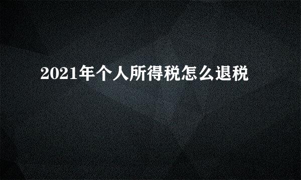 2021年个人所得税怎么退税
