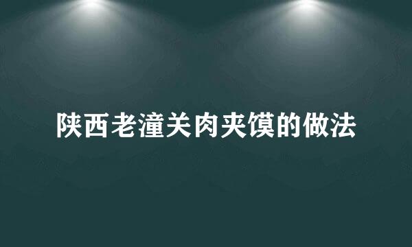 陕西老潼关肉夹馍的做法