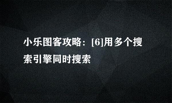 小乐图客攻略：[6]用多个搜索引擎同时搜索