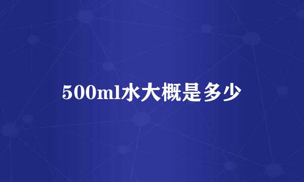 500ml水大概是多少