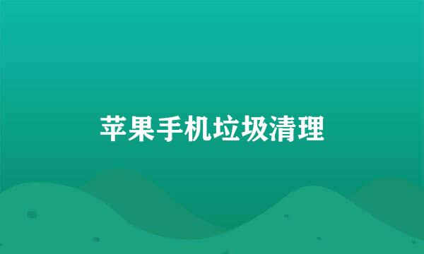 苹果手机垃圾清理
