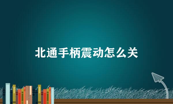 北通手柄震动怎么关