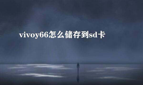 vivoy66怎么储存到sd卡