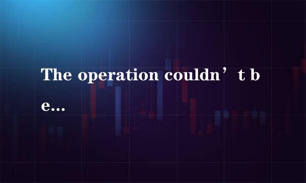 The operation couldn’t be completed
