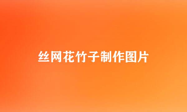 丝网花竹子制作图片