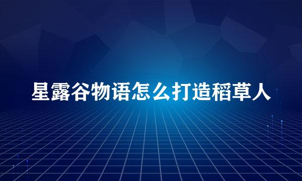 星露谷物语怎么打造稻草人
