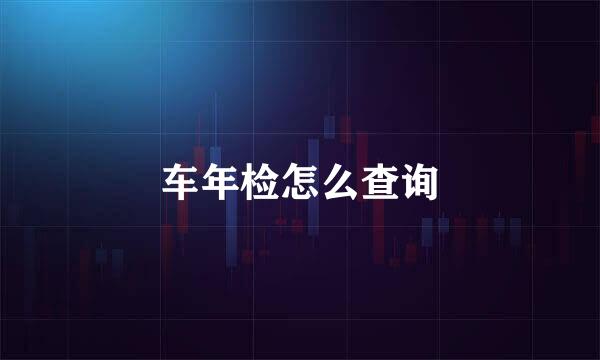 车年检怎么查询