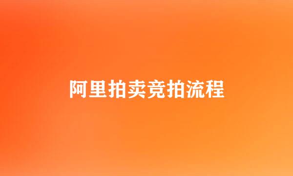 阿里拍卖竞拍流程