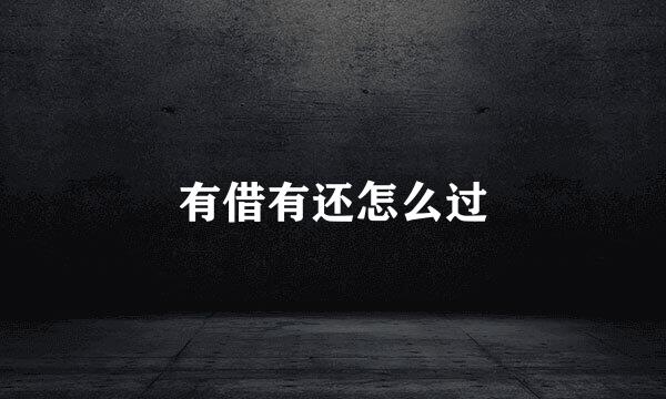 有借有还怎么过