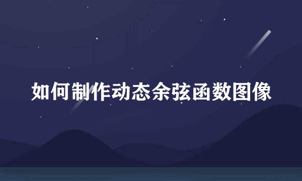 如何制作动态余弦函数图像