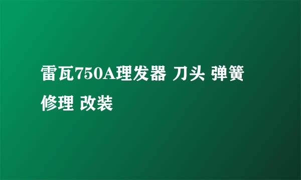 雷瓦750A理发器 刀头 弹簧 修理 改装