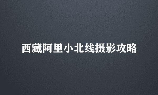 西藏阿里小北线摄影攻略