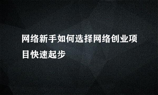 网络新手如何选择网络创业项目快速起步