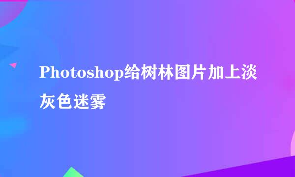 Photoshop给树林图片加上淡灰色迷雾